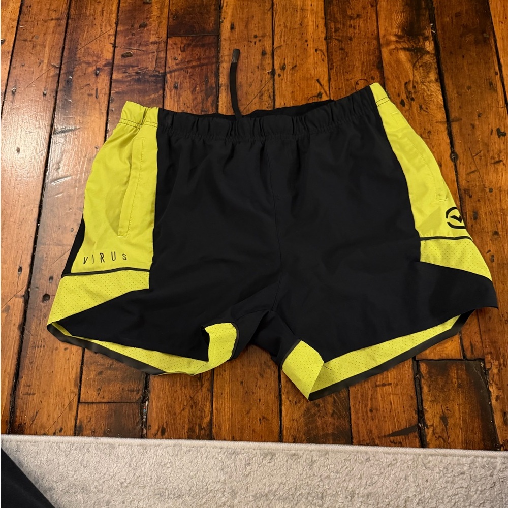 Virus Black and Yellow Performance Shorts
